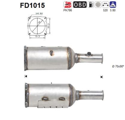 Obrázok Filter sadzí/pevných častíc výfukového systému AS  FD1015