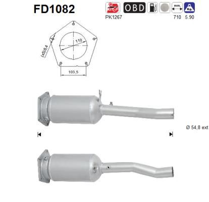 Obrázok Filter sadzí/pevných častíc výfukového systému AS  FD1082
