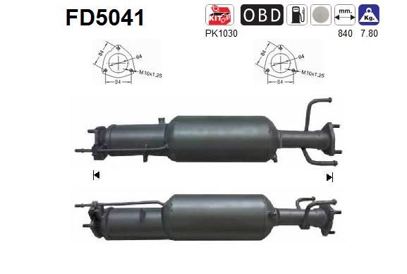 Obrázok Filter sadzí/pevných častíc výfukového systému AS  FD5041