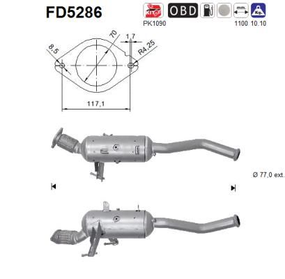 Obrázok Filter sadzí/pevných častíc výfukového systému AS  FD5286