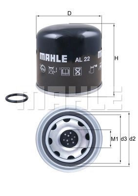 Obrázok Vysúżacie puzdro vzduchu pre pneumatický systém MAHLE  AL22