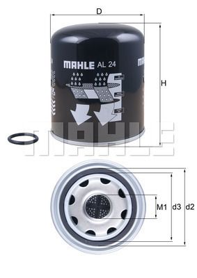 Obrázok Vysúżacie puzdro vzduchu pre pneumatický systém MAHLE  AL24