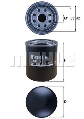 Obrázok Filter pracovnej hydrauliky MAHLE  HC28