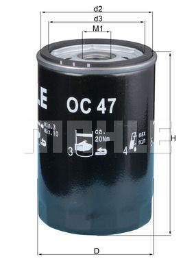 Obrázok Olejový filter MAHLE  OC47OF