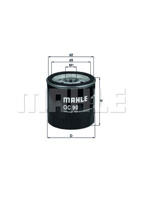 Obrázok Olejový filter MAHLE  OC90OF