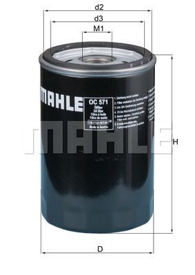 Obrázok Olejový filter MAHLE  OC571