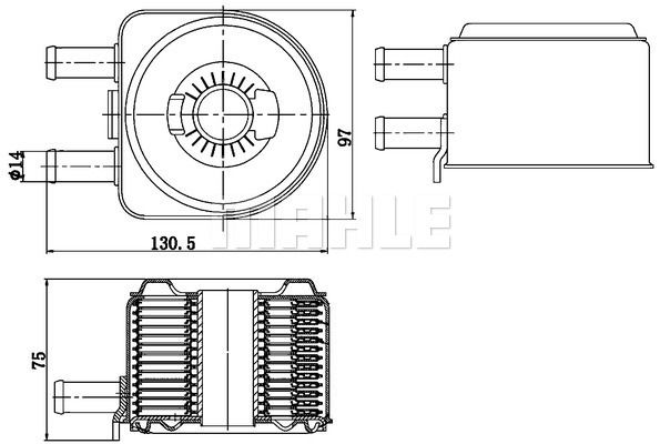 Obrázok Chladič motorového oleja MAHLE BEHR CLC176000S