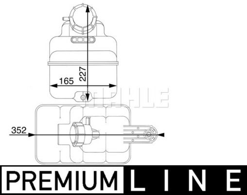 Obrázok Vyrovnávacia nádobka chladiacej kvapaliny MAHLE BEHR *** PREMIUM LINE *** CRT43000P