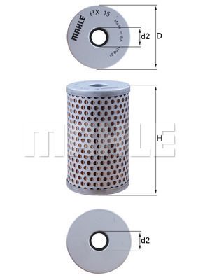 Obrázok Hydraulický filter riadenia MAHLE  HX15