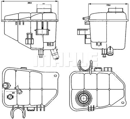 Obrázok Vyrovnávacia nádobka chladiacej kvapaliny MAHLE BEHR CRT126000S
