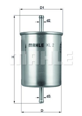 Obrázok Palivový filter MAHLE  KL2