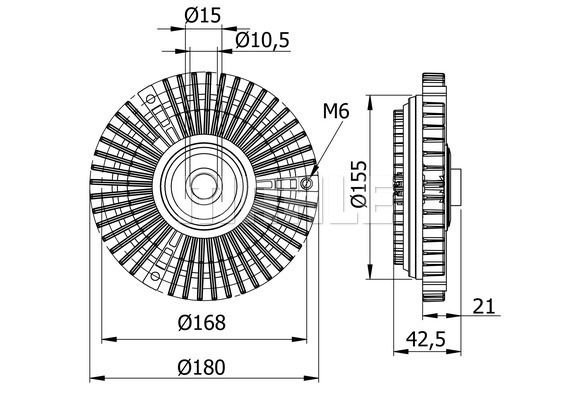 Obrázok Spojka ventilátora chladenia MAHLE BEHR CFC71000S