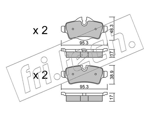 Obrázok Sada brzdových platničiek kotúčovej brzdy fri.tech.  7850