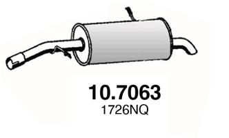 Obrázok Koncový tlmič výfuku ASSO  107063