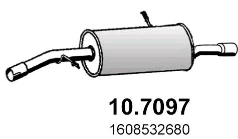 Obrázok Koncový tlmič výfuku ASSO  107097