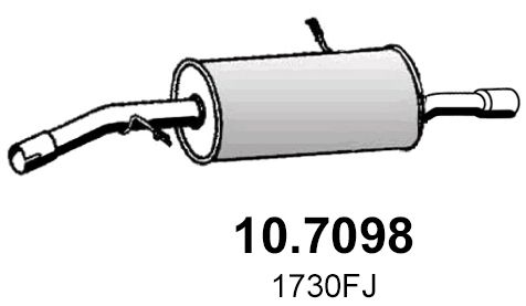 Obrázok Koncový tlmič výfuku ASSO  107098