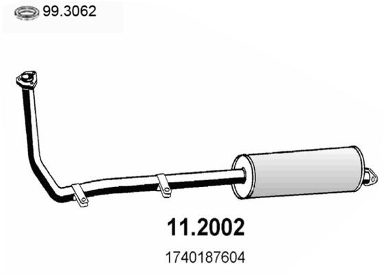 Obrázok Predný tlmič výfuku ASSO  112002