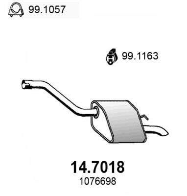 Obrázok Koncový tlmič výfuku ASSO  147018