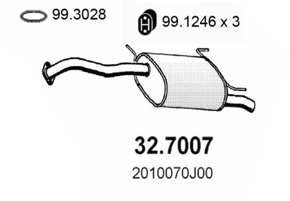 Obrázok Koncový tlmič výfuku ASSO  327007