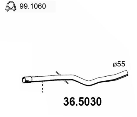Obrázok Výfukové potrubie ASSO  365030