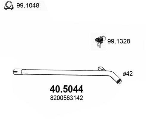 Obrázok Výfukové potrubie ASSO  405044