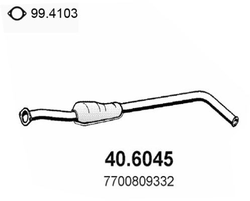 Obrázok Stredný tlmič výfuku ASSO  406045