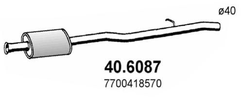Obrázok Stredný tlmič výfuku ASSO  406087