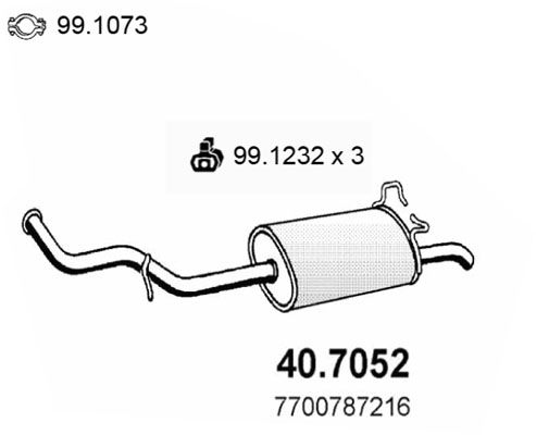 Obrázok Koncový tlmič výfuku ASSO  407052