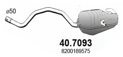 Obrázok Koncový tlmič výfuku ASSO  407093