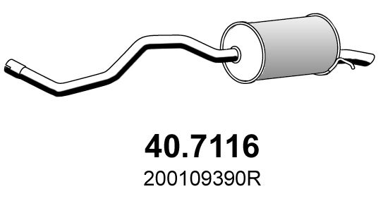 Obrázok Koncový tlmič výfuku ASSO  407116