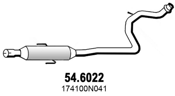 Obrázok Stredný tlmič výfuku ASSO  546022