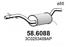 Obrázok Stredný tlmič výfuku ASSO  586088