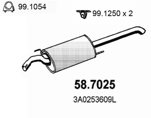 Obrázok Koncový tlmič výfuku ASSO  587025