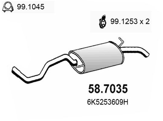 Obrázok Koncový tlmič výfuku ASSO  587035