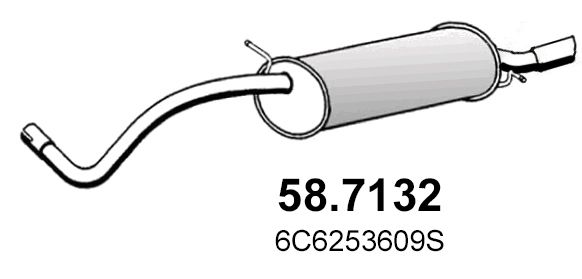 Obrázok Koncový tlmič výfuku ASSO  587132