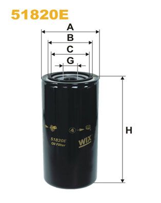 Obrázok Filter pracovnej hydrauliky WIX FILTERS  51820E