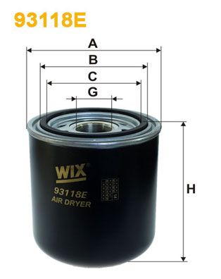 Obrázok Vysúżacie puzdro vzduchu pre pneumatický systém WIX FILTERS  93118E