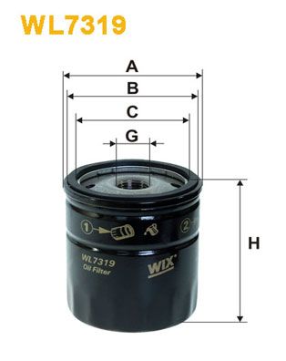 Obrázok Olejový filter WIX FILTERS  WL7319