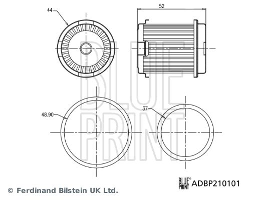Obrázok Hydraulický filter automatickej prevodovky BLUE PRINT  ADBP210101