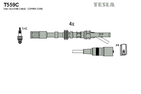 Obrázok Sada zapaľovacích káblov TESLA  T559C