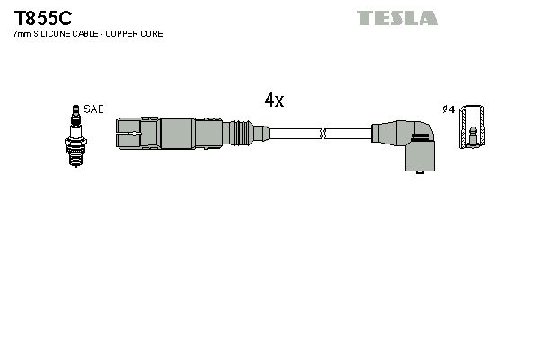 Obrázok Sada zapaľovacích káblov TESLA  T855C