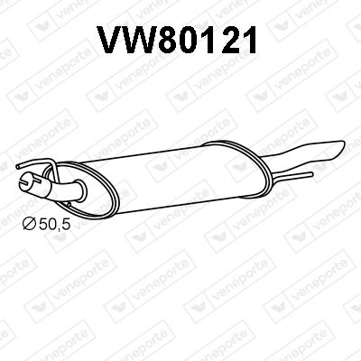Obrázok Koncový tlmič výfuku VENEPORTE  VW80121