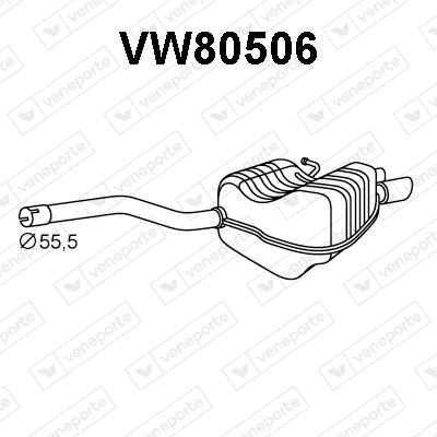Obrázok Koncový tlmič výfuku VENEPORTE  VW80506