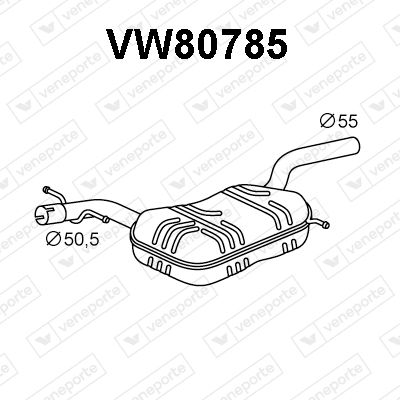 Obrázok Predný tlmič výfuku VENEPORTE  VW80785