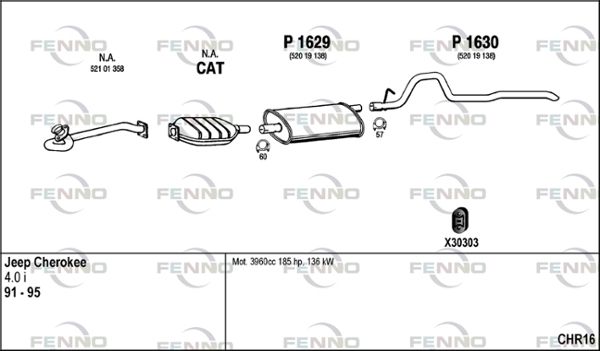Obrázok Výfukový systém FENNO  CHR16