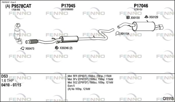Obrázok Výfukový systém FENNO  CI1115