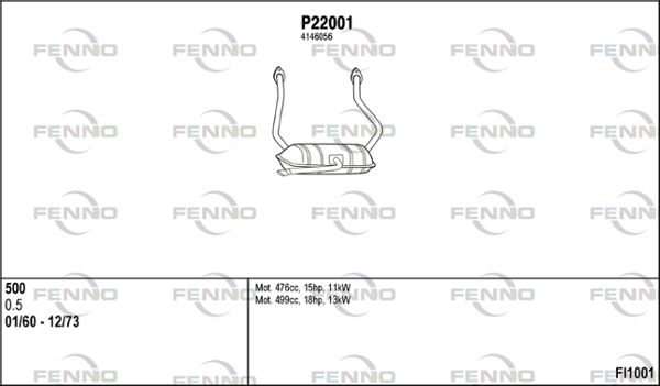 Obrázok Výfukový systém FENNO  FI1001