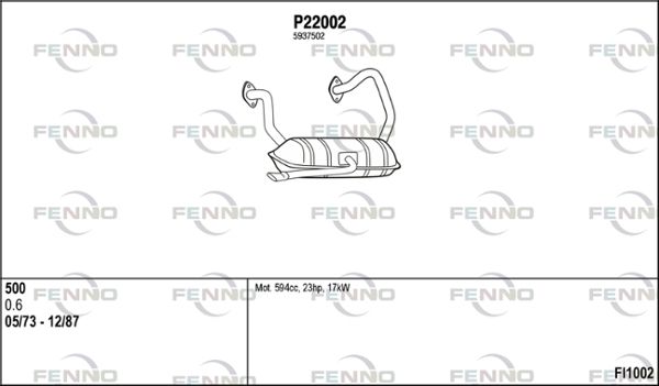 Obrázok Výfukový systém FENNO  FI1002