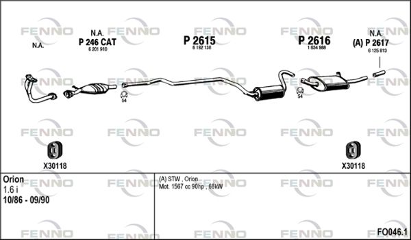Obrázok Výfukový systém FENNO  FO0461
