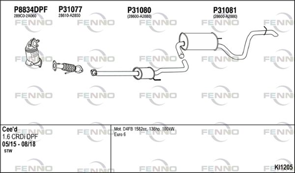 Obrázok Výfukový systém FENNO  KI1205